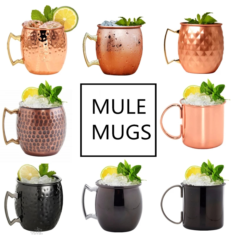 Copper Cocktail Mug - 1pcs 550ml Moscow Mule Copper Mugs