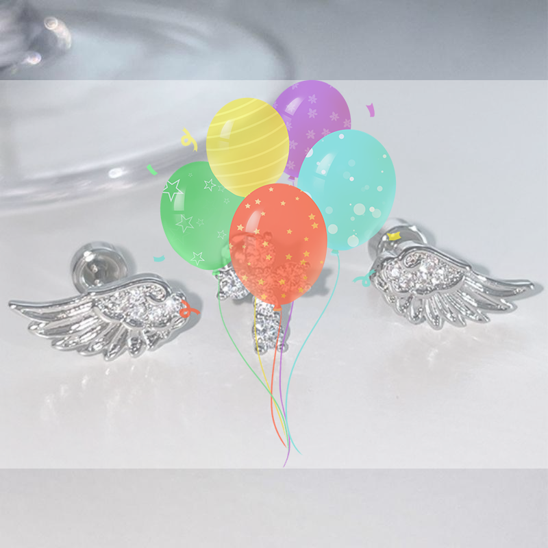 Luxury Lifestyle Party - Angel Wings Cross Earrings Luxury Vintage