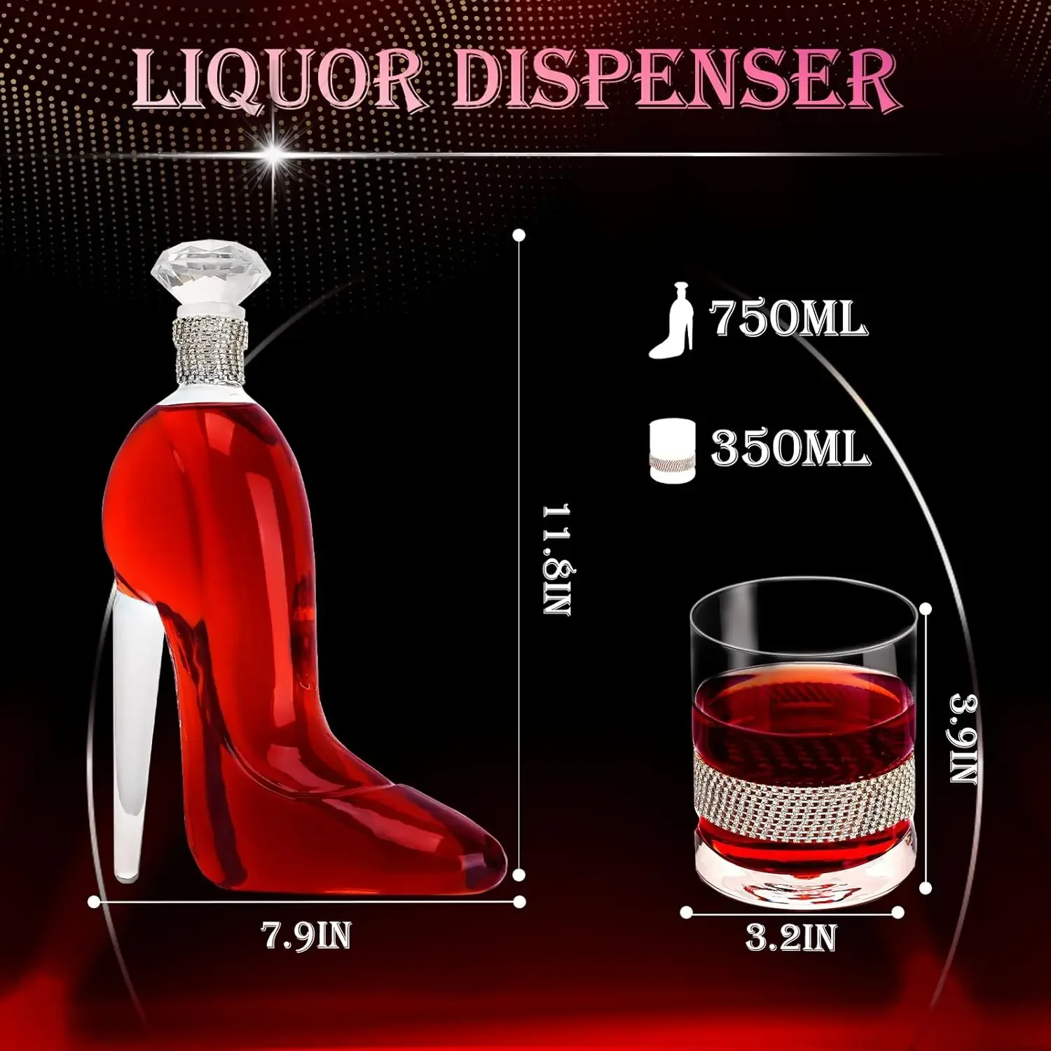 High-Heeled Shoes Shape Whiske - Glass Decanter Whiskey 리뷰 및 가격