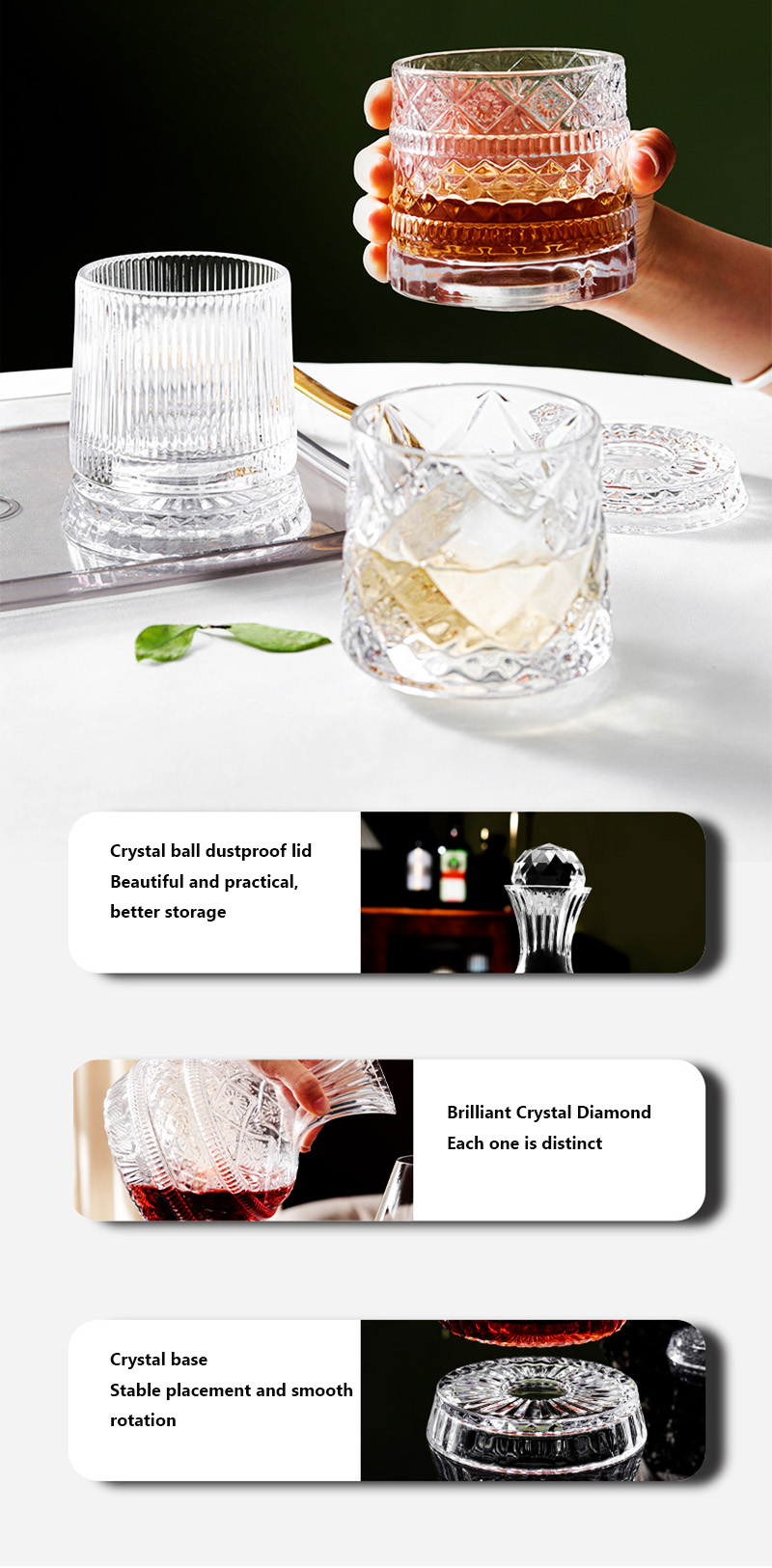 DEOUNY European Star Diamond R - Glass Decanter Whiskey 리뷰 및 가격