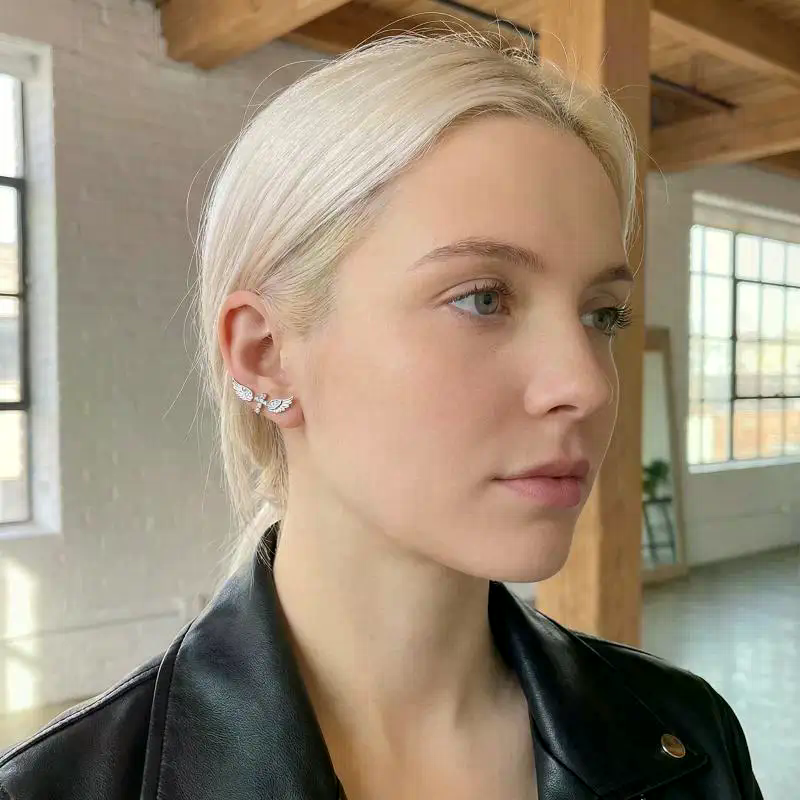 Angel Wings Cross Earrings Lux - Luxury Lifestyle Party 리뷰 및 가격