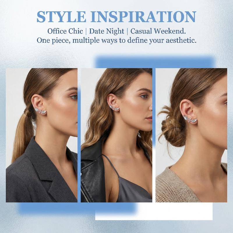 Angel Wings Cross Earrings Lux - Luxury Lifestyle Party 리뷰 및 가격