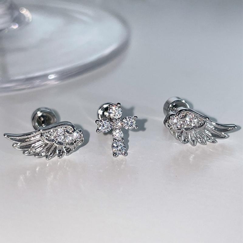 Angel Wings Cross Earrings Lux - Luxury Lifestyle Party 리뷰 및 가격