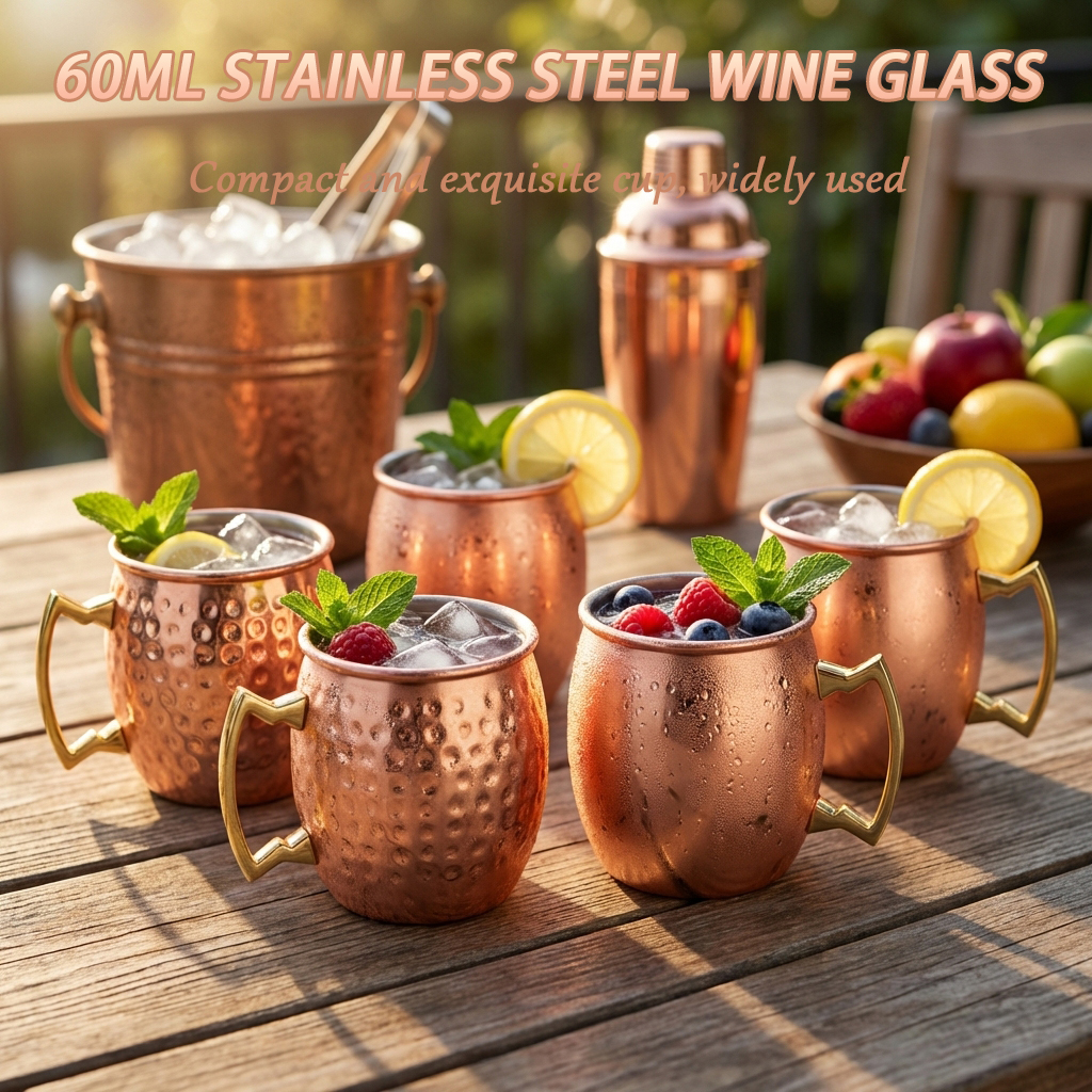 4Pcs 6Pcs 60ml Stainless Steel - Copper Cocktail Mug 리뷰 및 가격